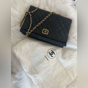 Chanel Chain Shoulder Matrasse Vintage Lambskin Black Ladies Shoulder Bag